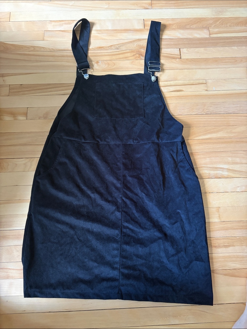 Black Pinafore Dress with Adjustable Straps